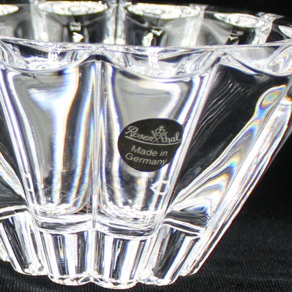 Vintage Pair of Rosenthal Crystal Votive Candle Holders Made in Germany 5.5" - Picture 3 of 7